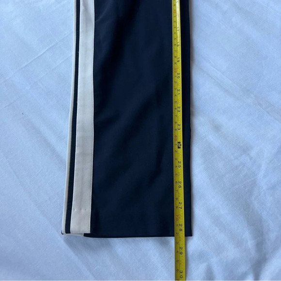 Vince Side Stripe Stretch Wool Trouser Pants Navy Blue 9919 - Picture 10 of 11